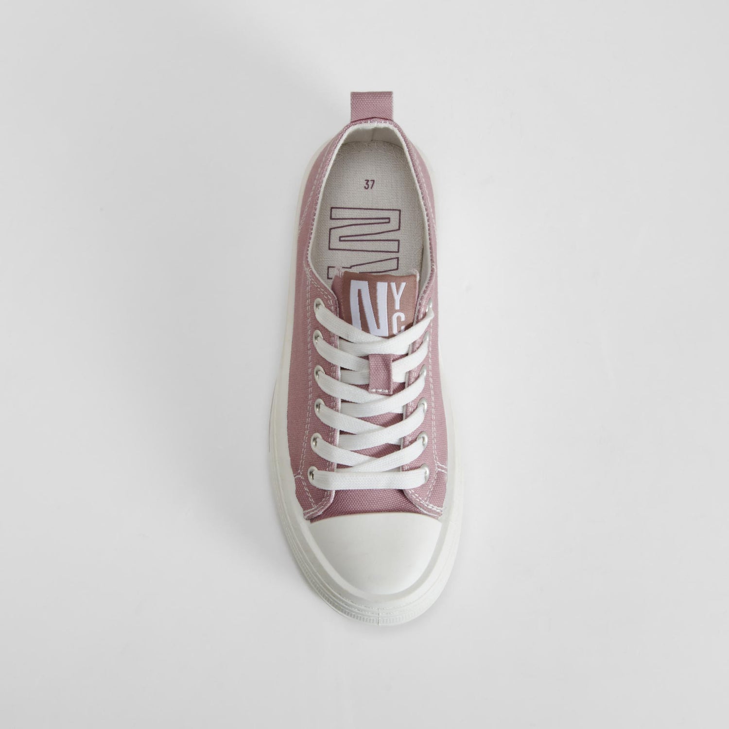 Zapatilla lona plataforma casual rosa NYC