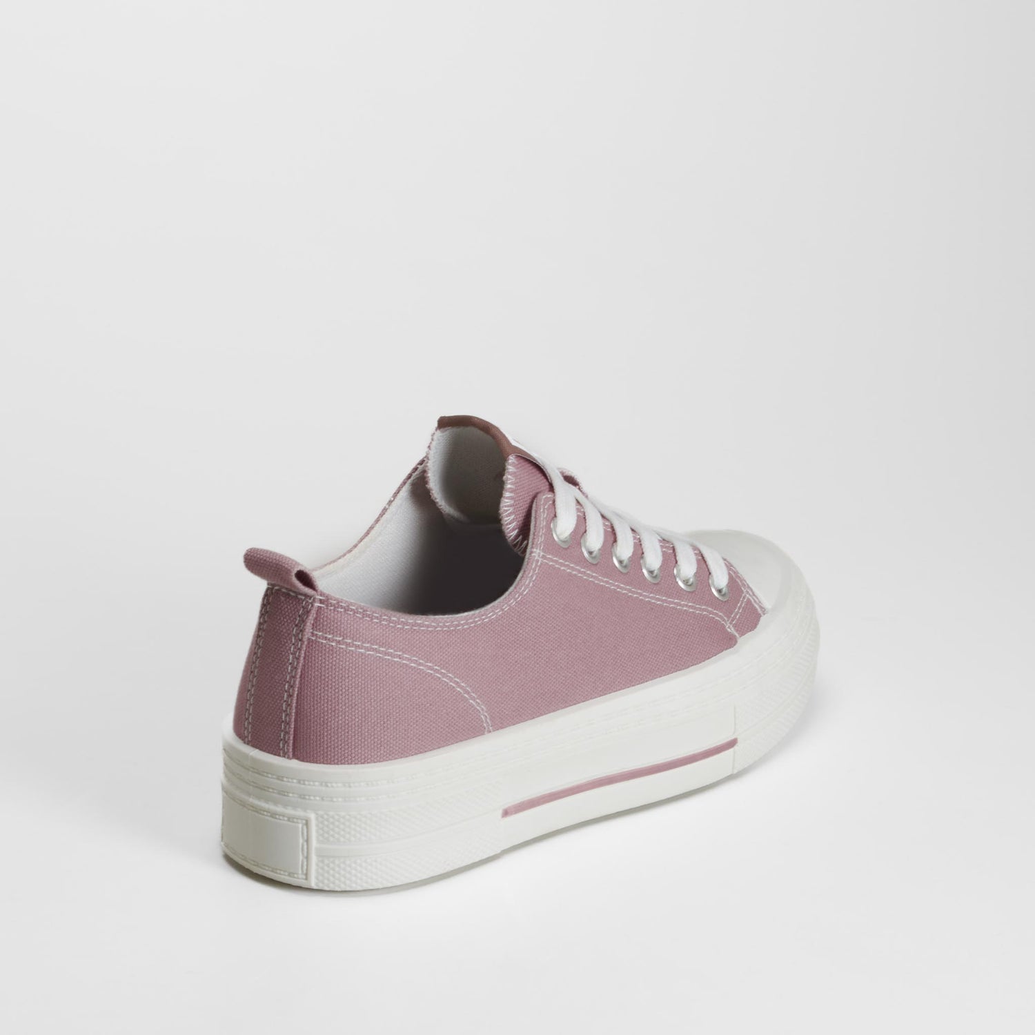 Zapatilla lona plataforma casual rosa NYC