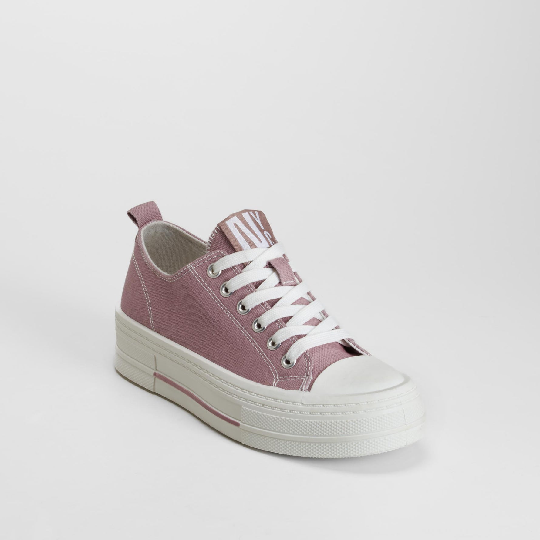 Zapatilla lona plataforma casual rosa NYC