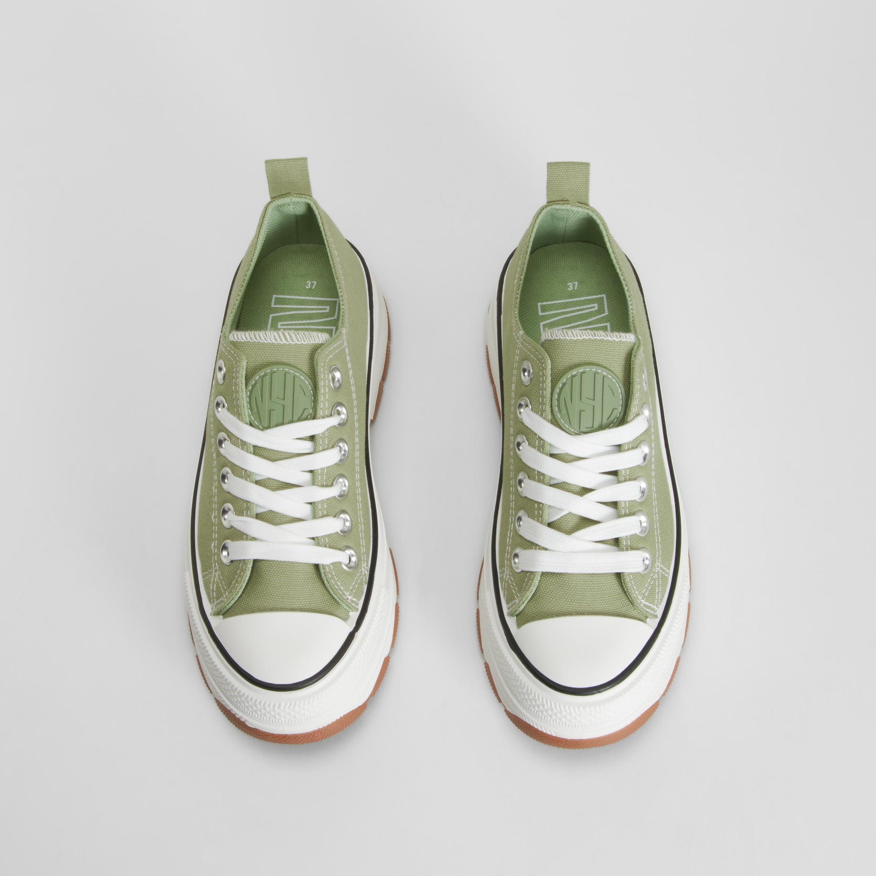 Zapatilla lona deportiva verde NYC