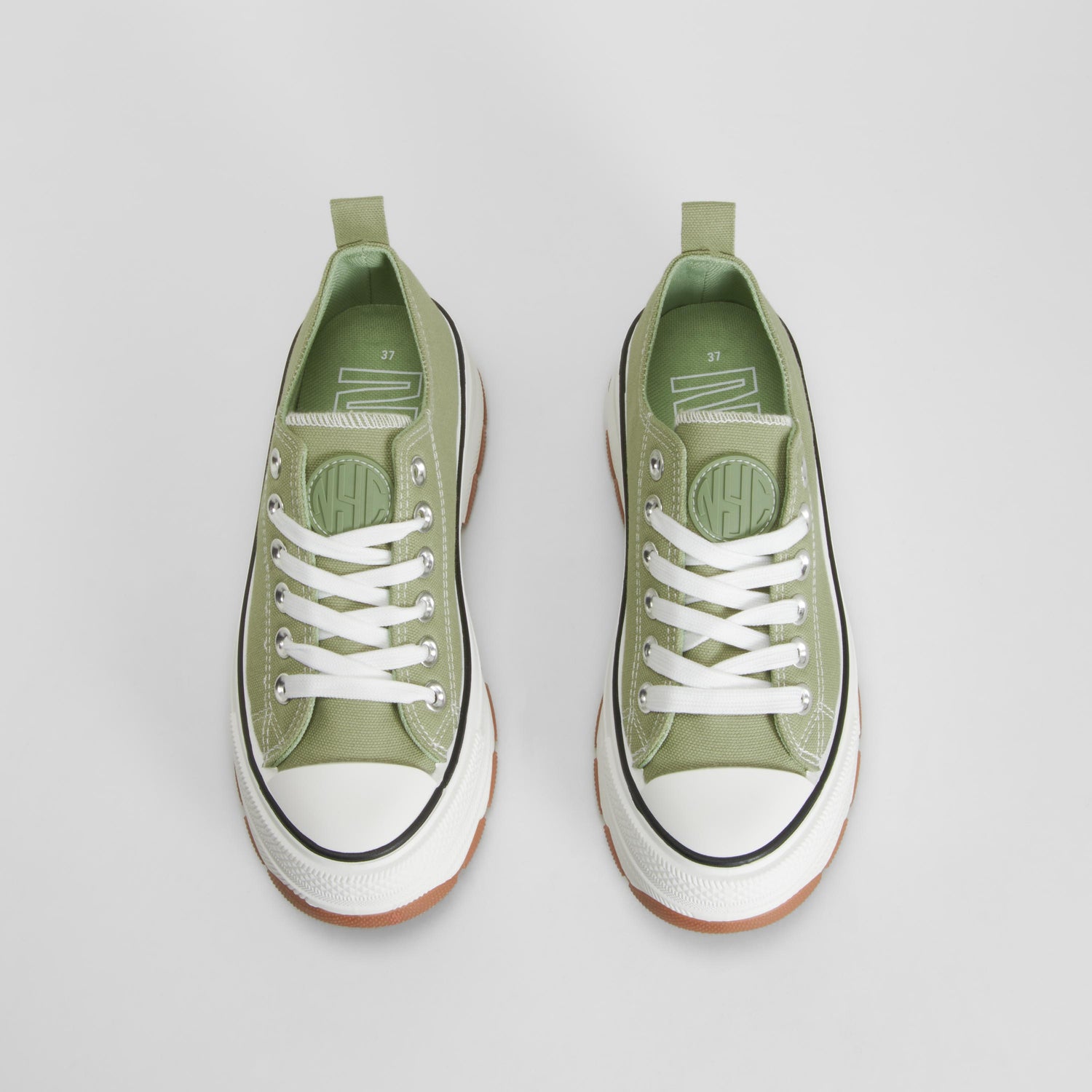 Zapatilla lona deportiva verde NYC