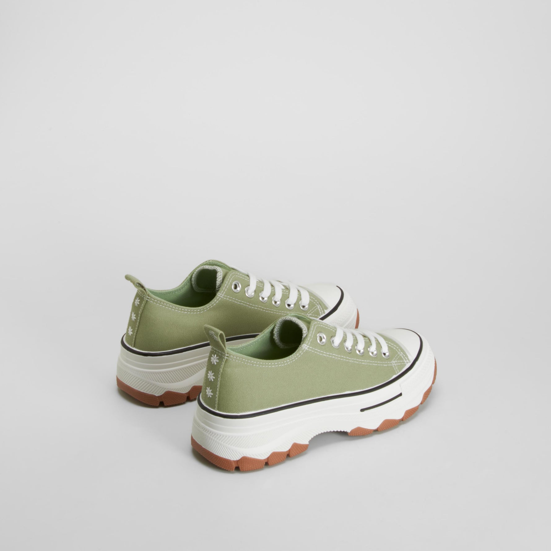 Zapatilla lona deportiva verde NYC