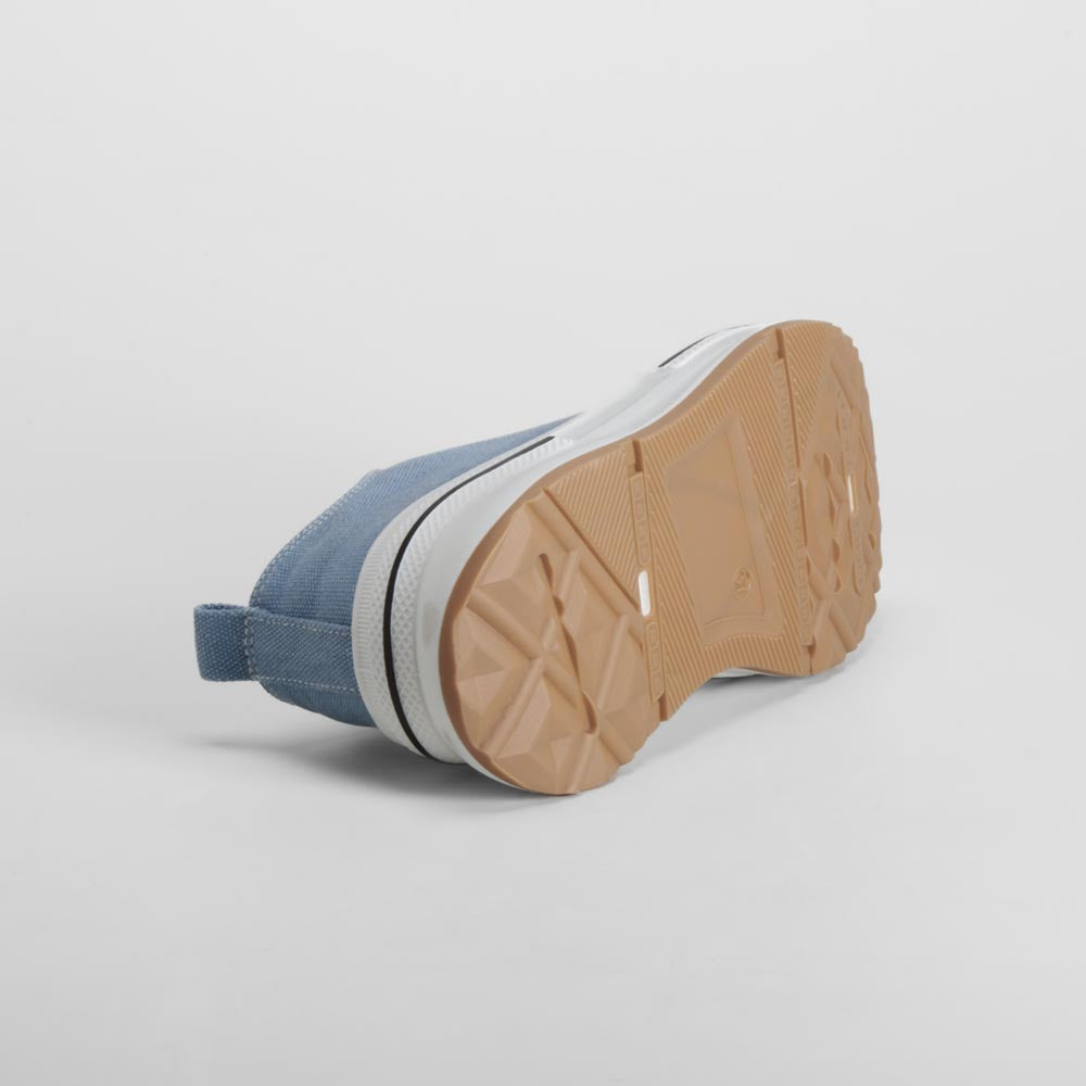 Zapatilla lona plataforma azul NYC