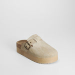 Zueco bio de plataforma beige NYC