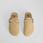 Zueco bio plano hebilla beige NYC