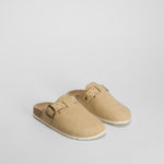 Zueco bio plano hebilla beige NYC