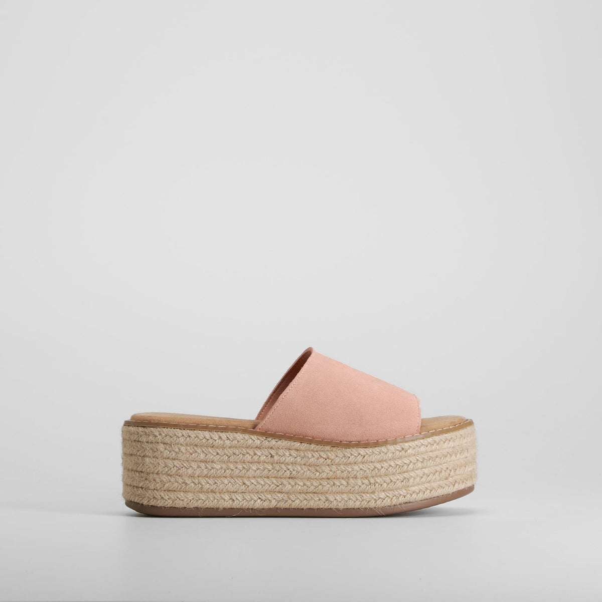 Sandalia plataforma rosa piel NYC