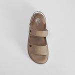 Sandalia plana multi velcros beige NYC