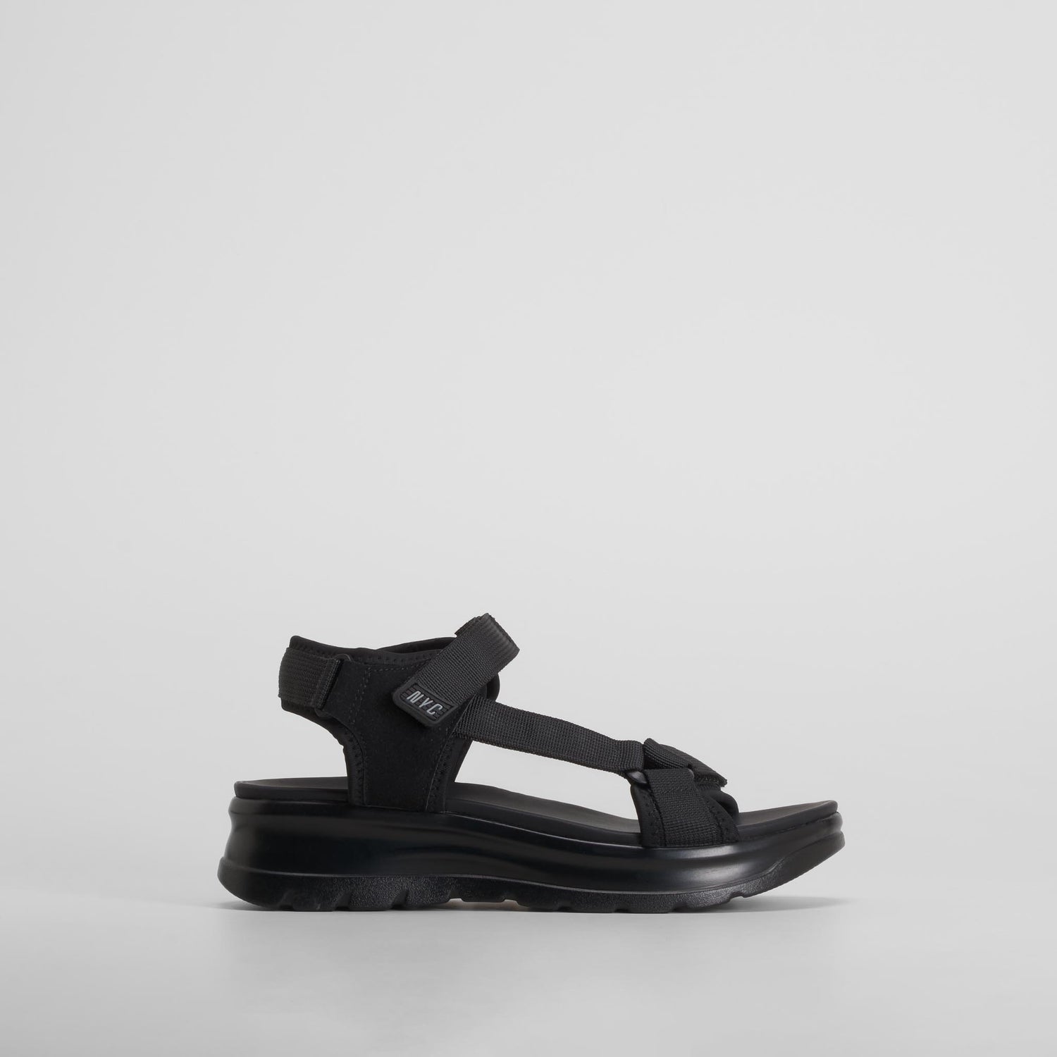 Sandalia velcros negra NYC