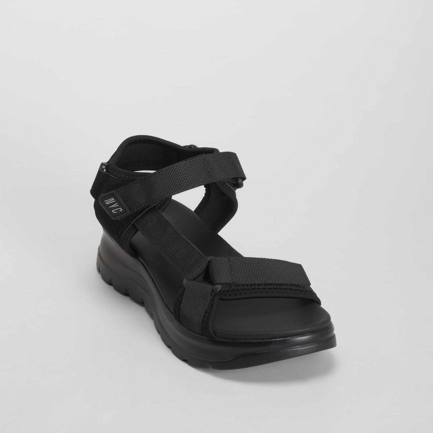 Sandalia velcros negra NYC