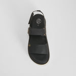 Sandalia plana velcros negra NYC