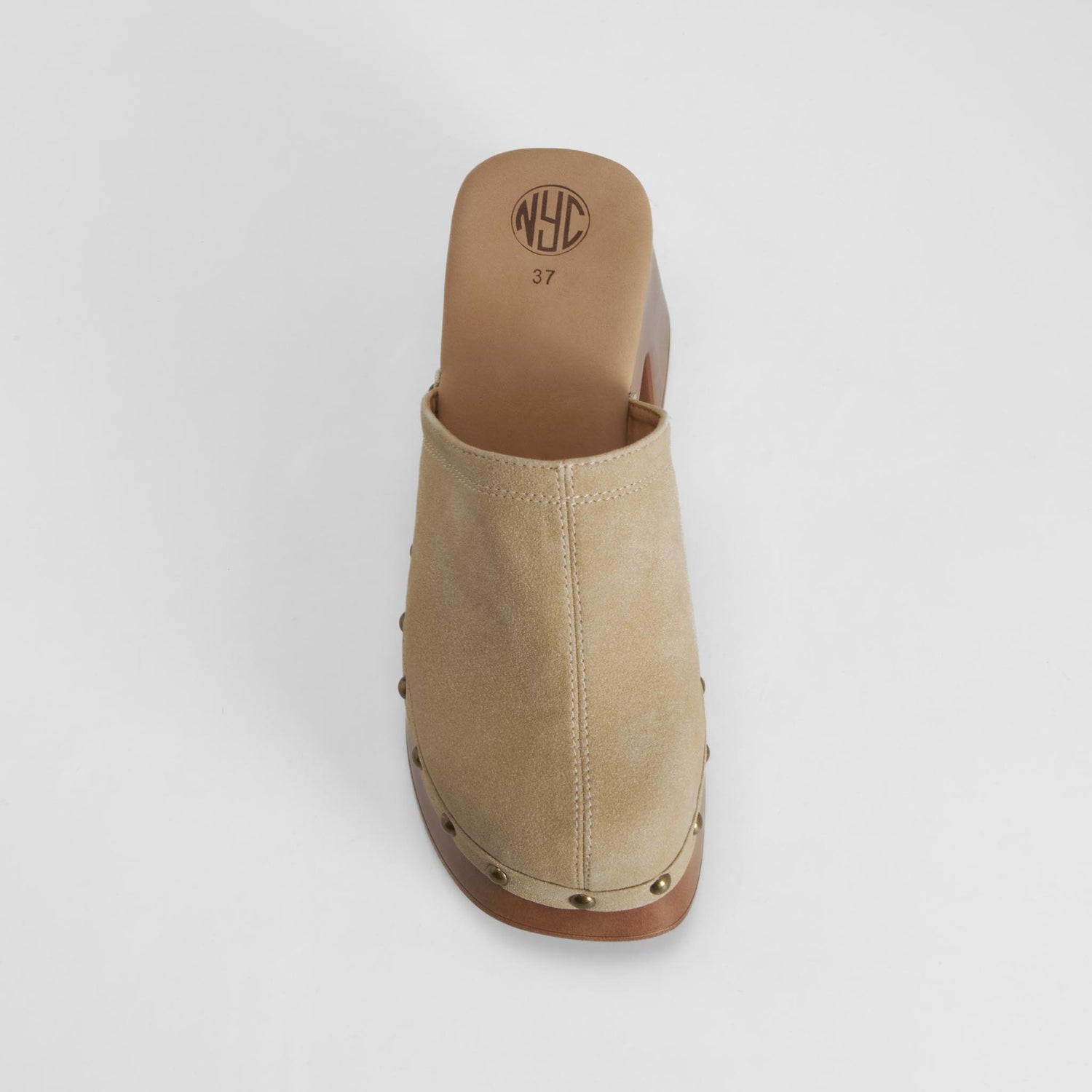 Zueco tacón chunky beige NYC