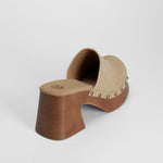 Zueco tacón chunky beige NYC