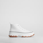 Zapatilla de lona alta chunky blanca NYC