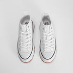 Zapatilla de lona alta chunky blanca NYC