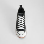 Zapatilla alta de lona chunky negra NYC