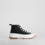Zapatilla alta lona chunky negra NYC