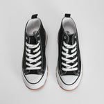 Zapatilla alta lona chunky negra NYC