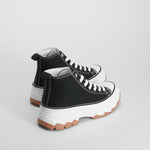 Zapatilla alta lona chunky negra NYC