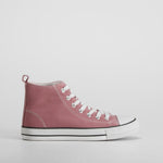 Zapatilla alta lona rosa NYC