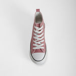 Zapatilla alta lona rosa NYC