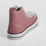 Zapatilla alta lona rosa NYC