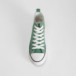 Zapatilla lona alta verde con cordones NYC