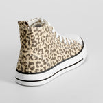 Zapatilla alta de lona animal print multicolor NYC