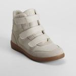 Botín cuña velcro beige NYC