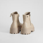 Botín beige plataforma cremallera NYC