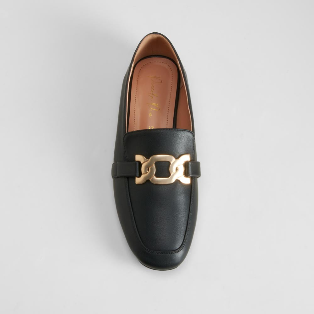 Mocasín negro elegante PICCOLA PIU