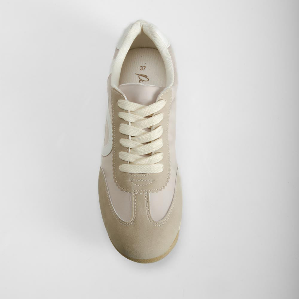 Zapatilla retro jogging beige PICCOLA PIU