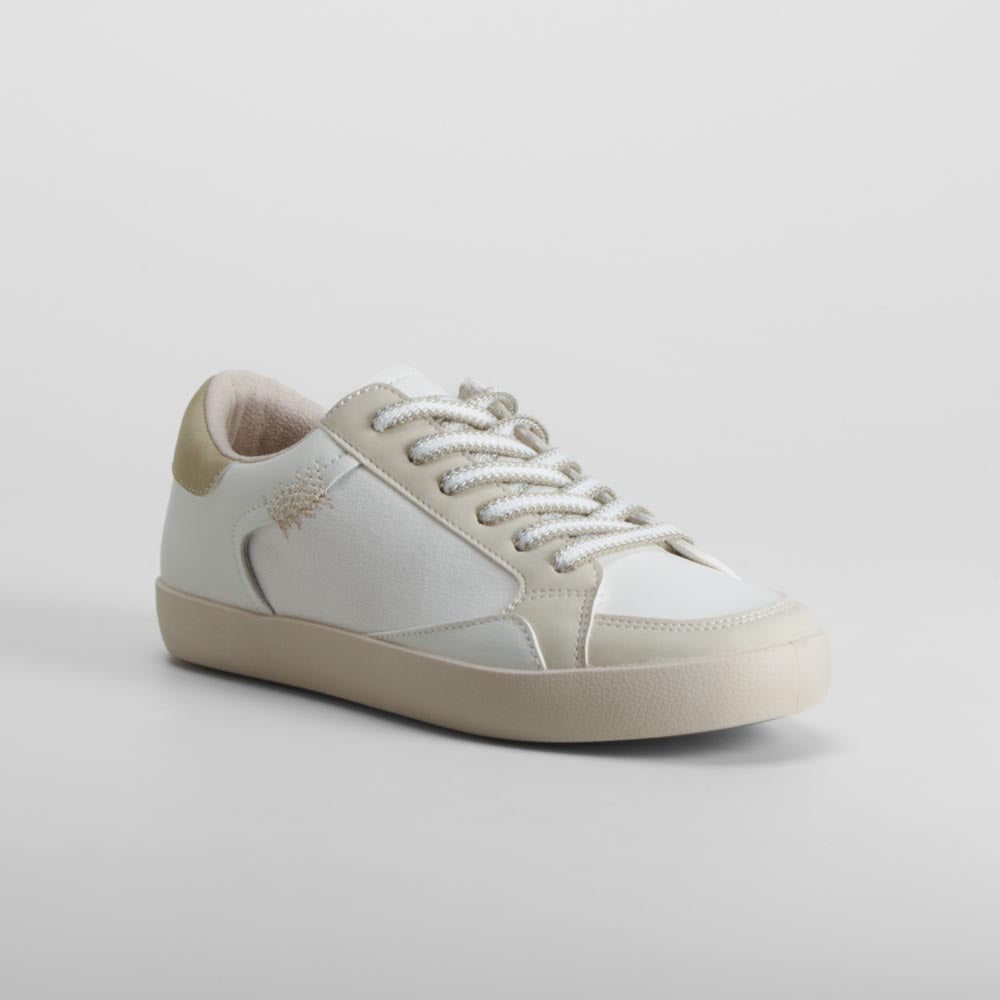 Zapatilla urbana bicolor blanca y beige SENDA ROAD