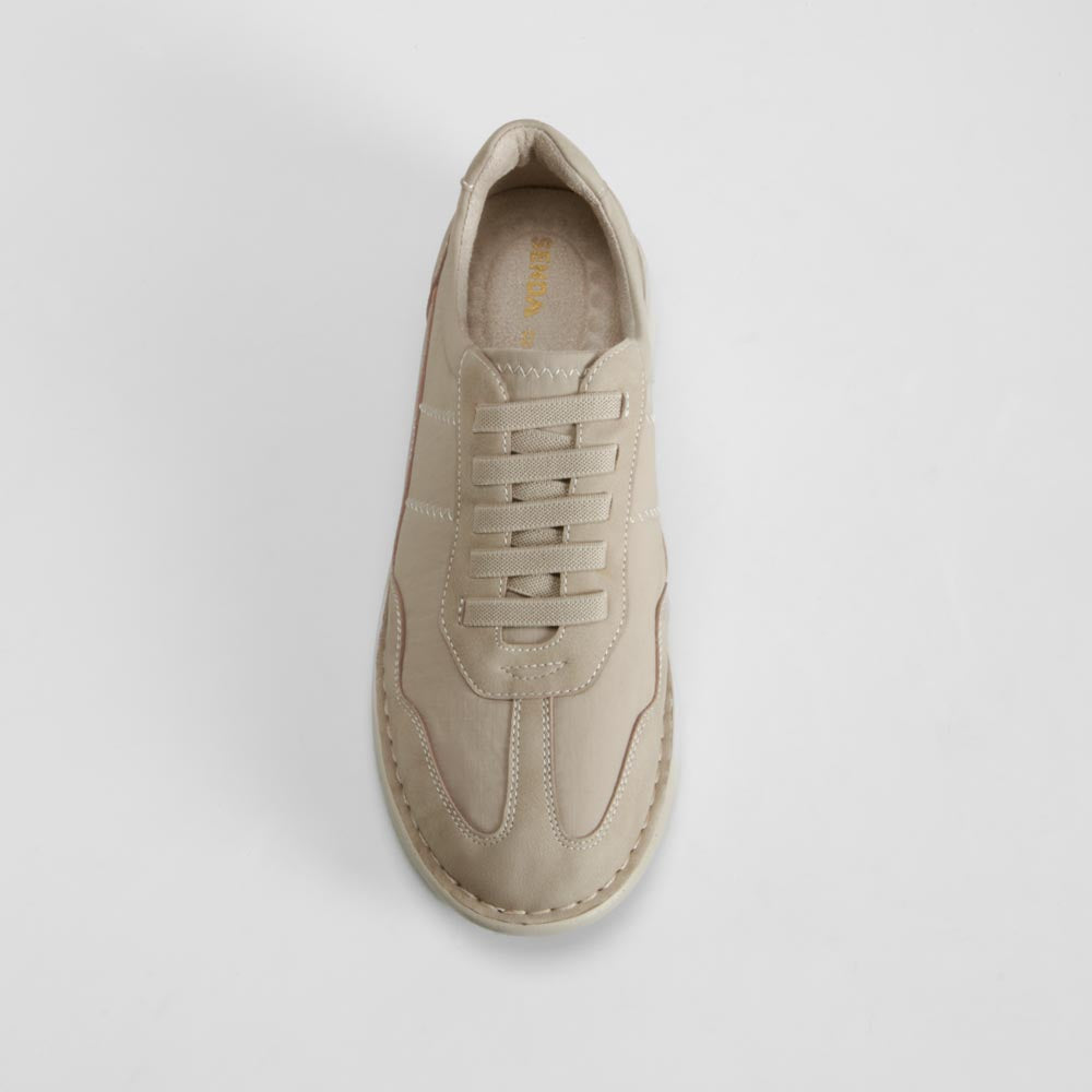 Zapatilla casual elásticos beige SENDA ROAD