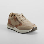 Zapatilla beige con cierre lateral SENDA ROAD