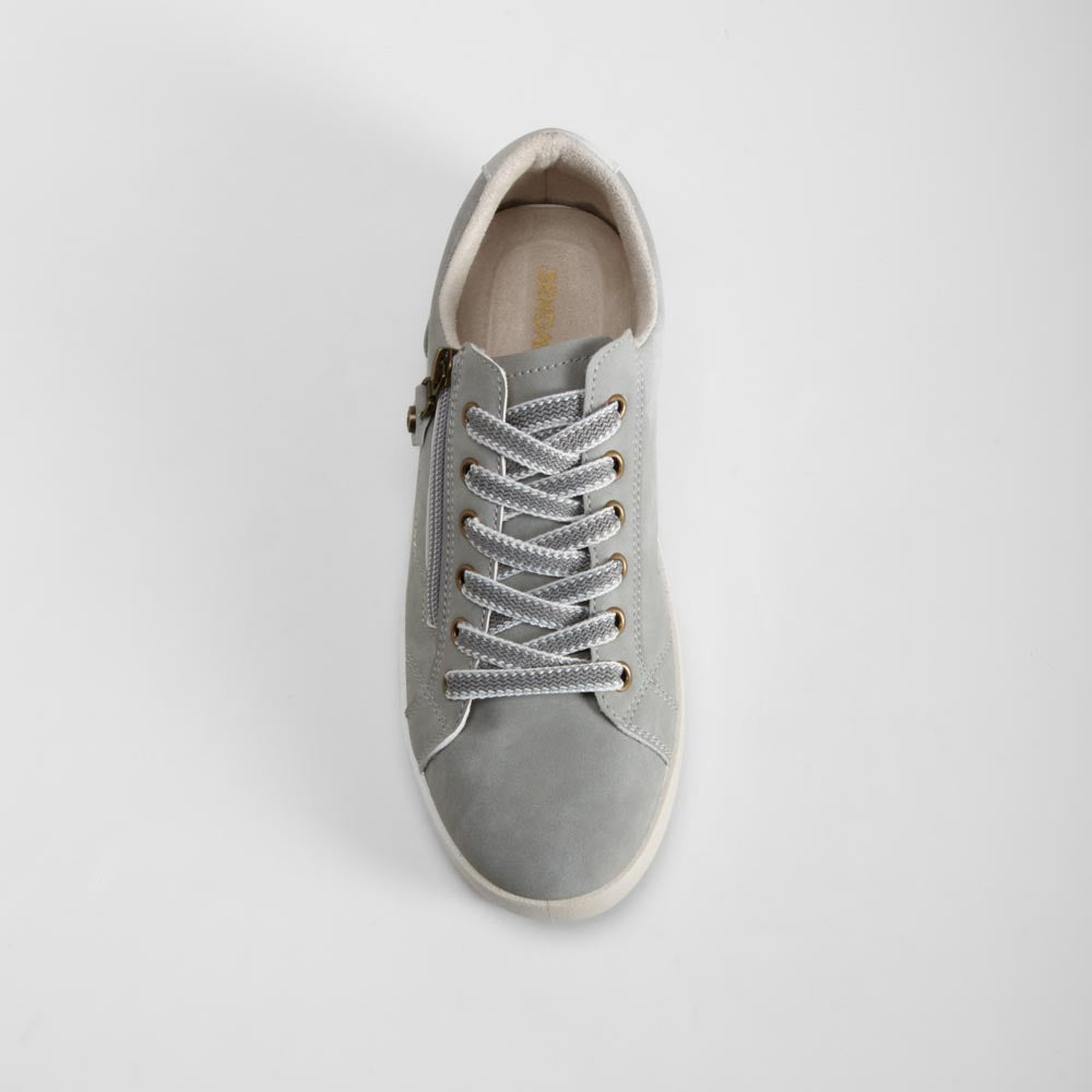 Zapatilla casual gris con cremallera SENDA ROAD