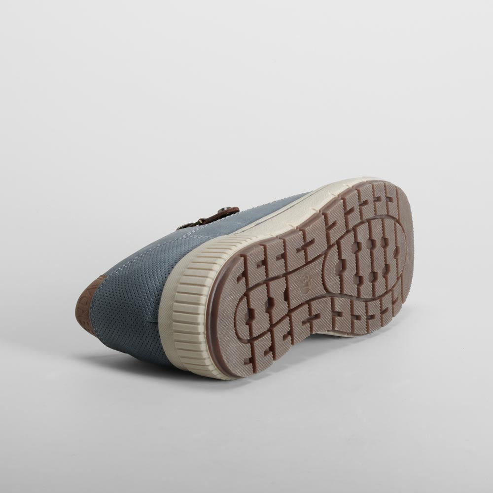 Zapatilla de cordones y cremallera azul SENDA ROAD
