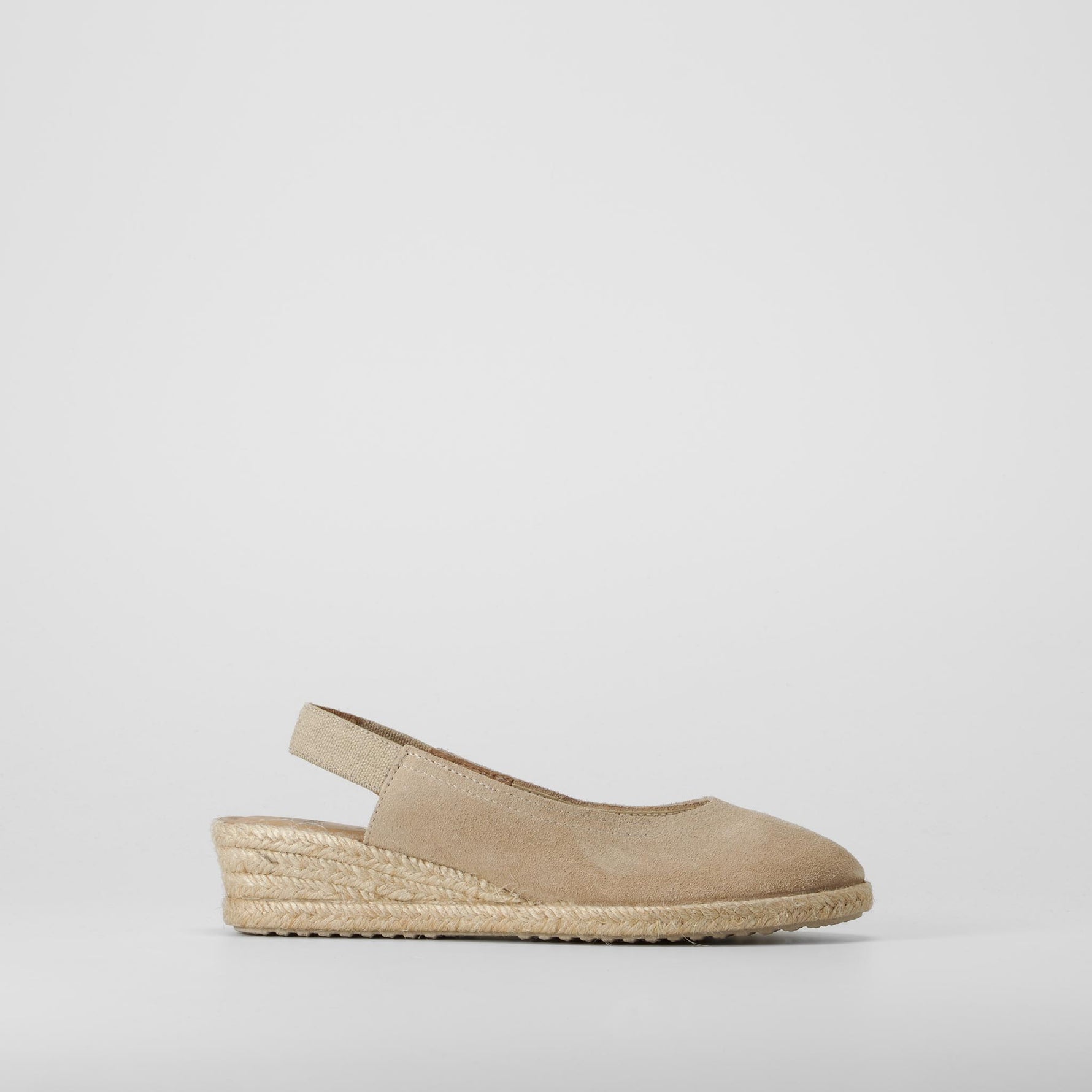 Sandalia cuña color beige piel SENDA ROAD