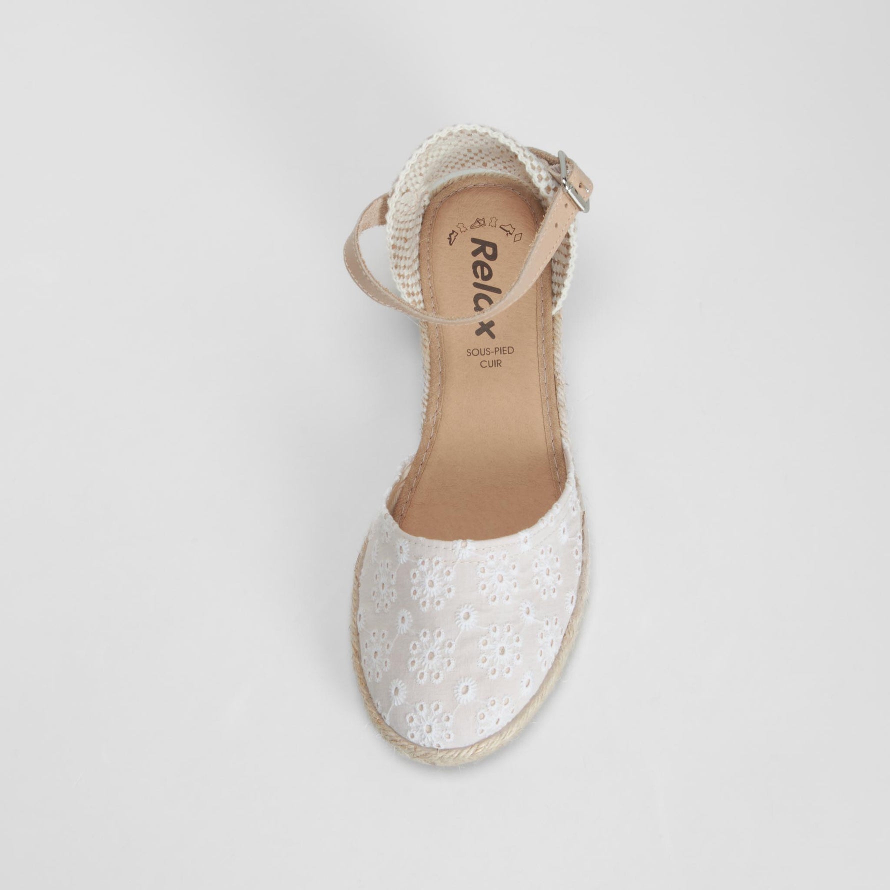 Sandalia cuña baja yute pulsera beige SENDA ROAD