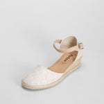 Sandalia cuña baja yute pulsera beige SENDA ROAD