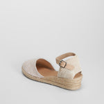 Sandalia cuña baja yute pulsera beige SENDA ROAD