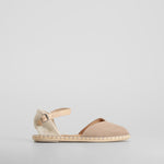 Sandalia plana piel yute beige SENDA ROAD