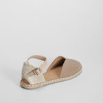 Sandalia plana piel yute beige SENDA ROAD