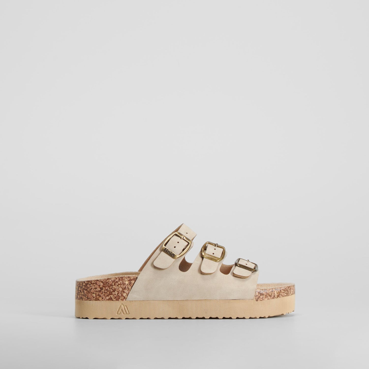 Sandalia bio tres hebillas blanca SENDA ROAD
