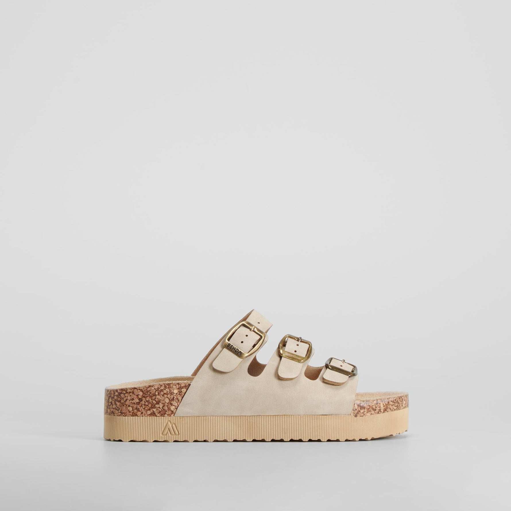 Sandalia bio tres hebillas blanca SENDA ROAD