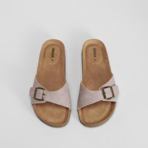 Sandalia bio corcho hebilla morado SENDA ROAD