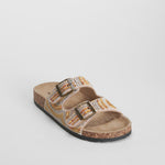 Sandalia bio abalorios hebillas beige SENDA ROAD