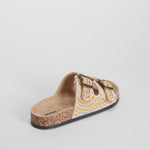 Sandalia bio abalorios hebillas beige SENDA ROAD