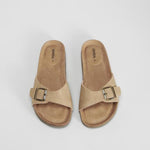 Sandalia bio corcho hebilla beige SENDA ROAD