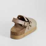 Zueco bio doble hebilla beige SENDA ROAD